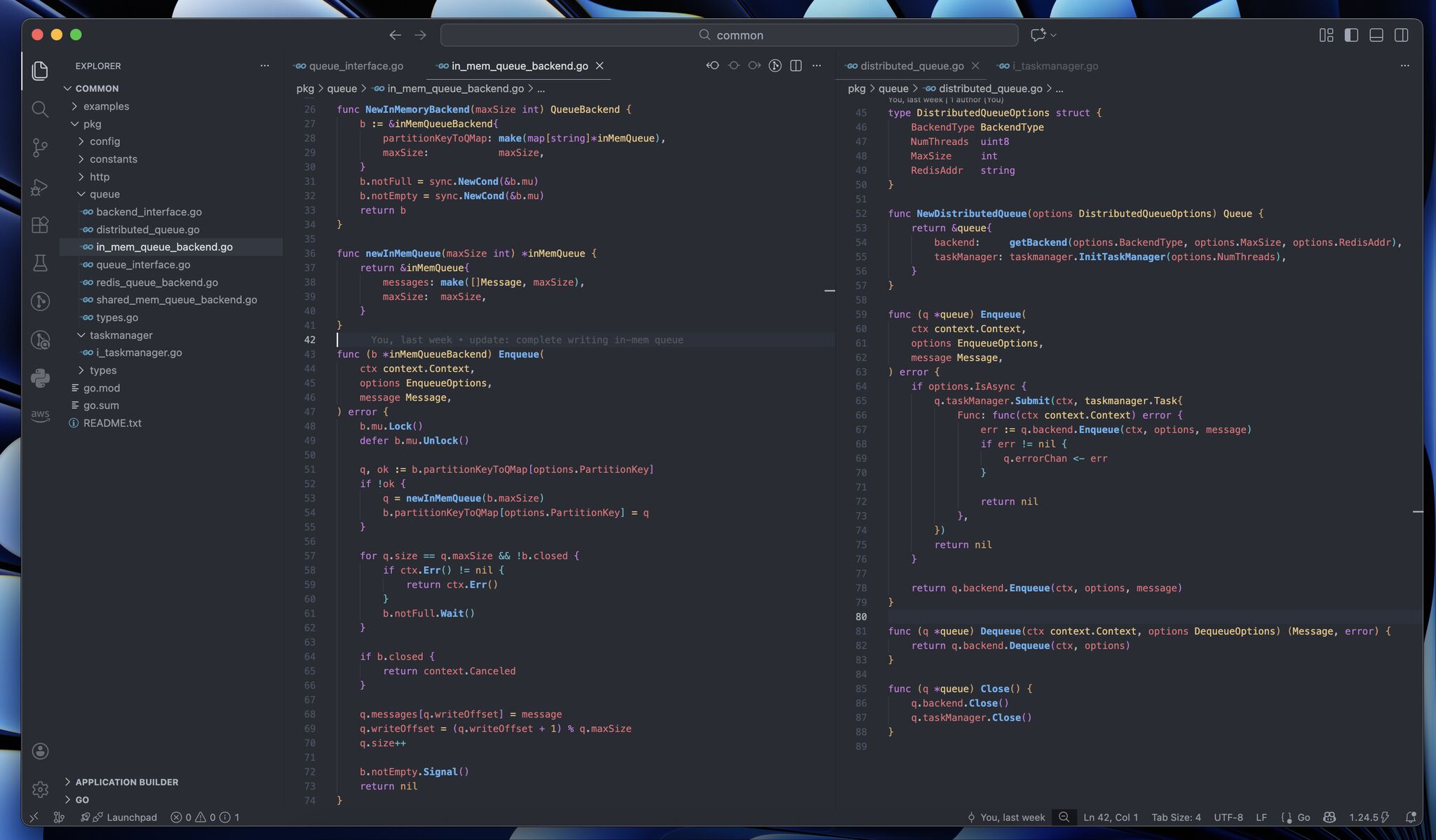 Distributed Queue Ring Buffer